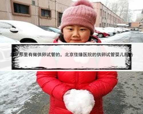 北京那里有做供卵试管的，北京佳缘医院的供卵试管婴儿服务
